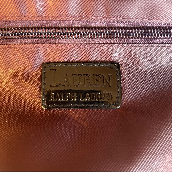 NWT Lauren Ralph Lauren Burgundy Velvet Hobo Bag Purse Handbag - Picture 6 of 7